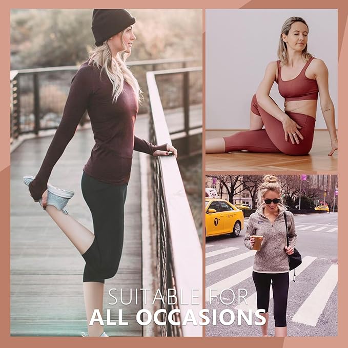 3-Pack Women's High Waisted Knee-Length Leggings: Capri & Biker Shorts for Yoga, Workout, Exercise & Casual Wear