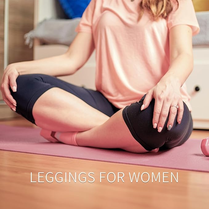 3-Pack Women's High Waisted Knee-Length Leggings: Capri & Biker Shorts for Yoga, Workout, Exercise & Casual Wear