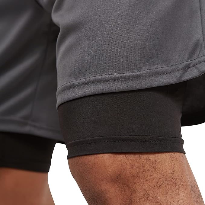 Ultra Performance Men's 2-in-1 Athletic Running Shorts 7-Inch Inseam Compression Workout Gym Shorts 3-Pack - Moisture-Wicking Quick-Dry Lightweight Breathable